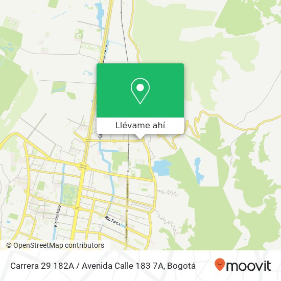 Mapa de Carrera 29 182A / Avenida Calle 183 7A