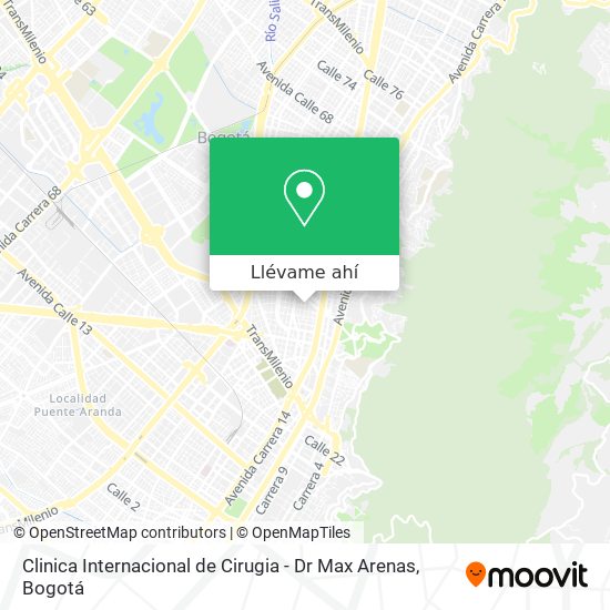 Mapa de Clinica Internacional de Cirugia - Dr Max Arenas