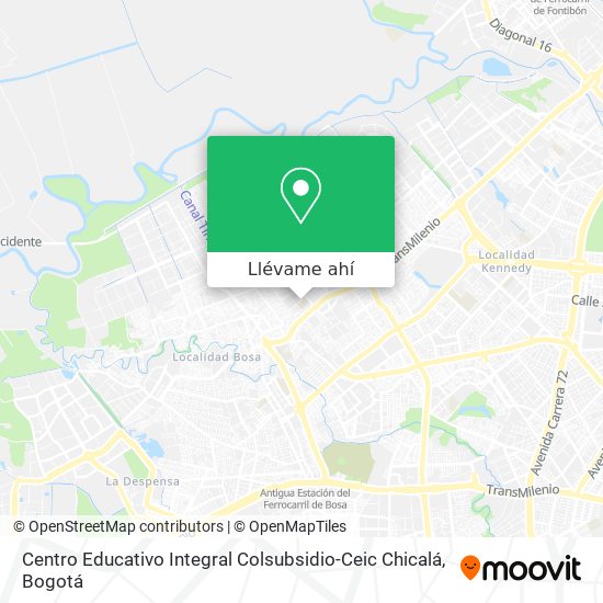 Mapa de Centro Educativo Integral Colsubsidio-Ceic Chicalá