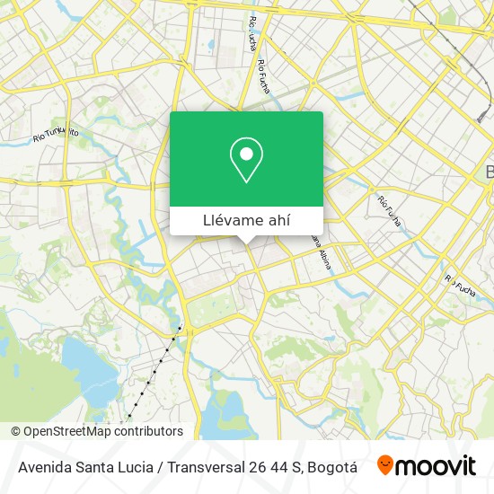 Mapa de Avenida Santa Lucia / Transversal 26 44 S