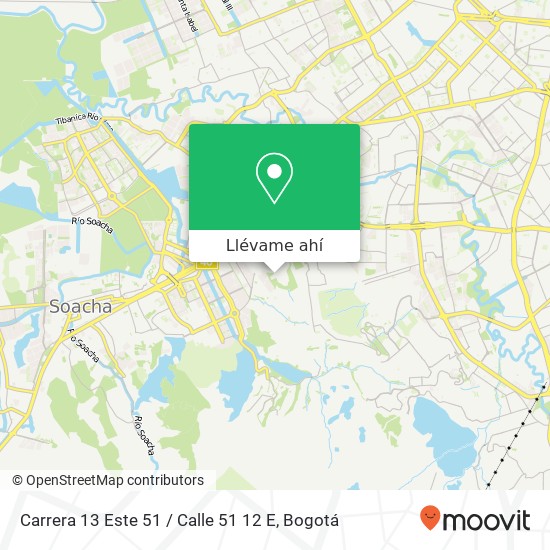 Mapa de Carrera 13 Este 51 / Calle 51 12 E
