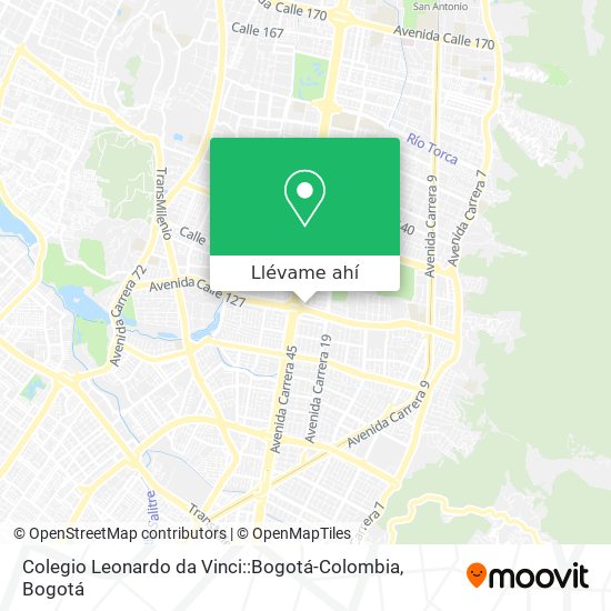 Mapa de Colegio Leonardo da Vinci::Bogotá-Colombia