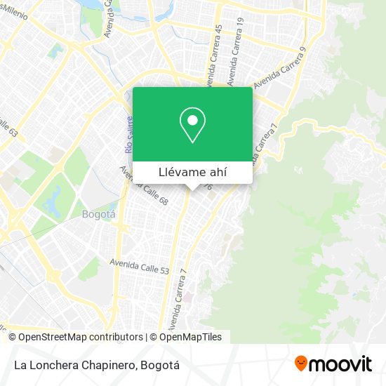 Mapa de La Lonchera Chapinero