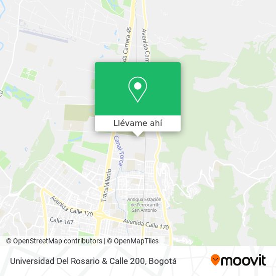 Mapa de Universidad Del Rosario & Calle 200