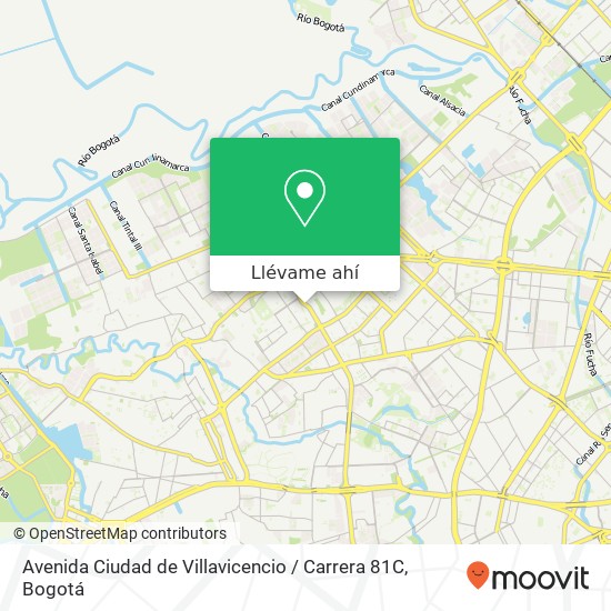 Mapa de Avenida Ciudad de Villavicencio / Carrera 81C