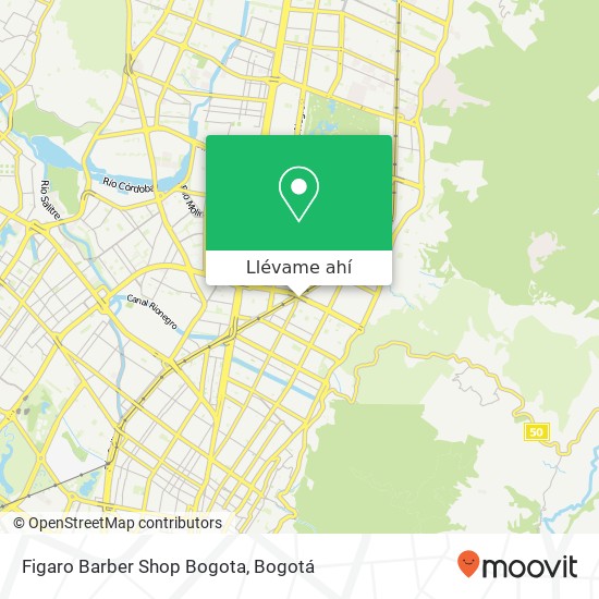 Mapa de Figaro Barber Shop Bogota