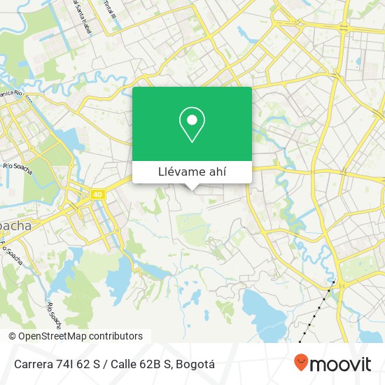 Mapa de Carrera 74I 62 S / Calle 62B S
