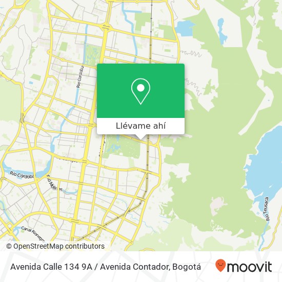 Mapa de Avenida Calle 134 9A / Avenida Contador