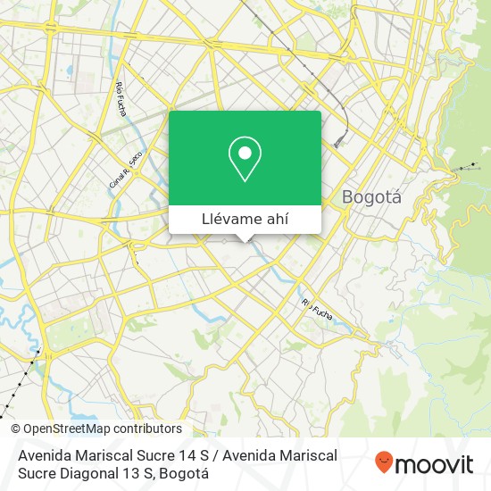 Mapa de Avenida Mariscal Sucre 14 S / Avenida Mariscal Sucre Diagonal 13 S