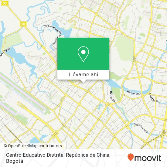 Mapa de Centro Educativo Distrital República de China