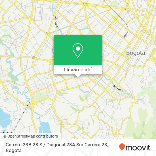 Mapa de Carrera 23B 28 S / Diagonal 28A Sur Carrera 23