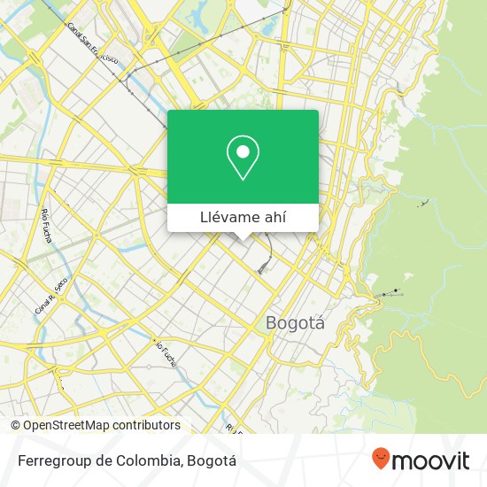 Mapa de Ferregroup de Colombia