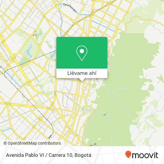 Mapa de Avenida Pablo VI / Carrera 10