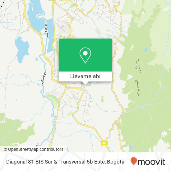 Mapa de Diagonal 81 BIS Sur & Transversal 5b Este