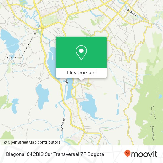 Mapa de Diagonal 64CBIS Sur Transversal 7F