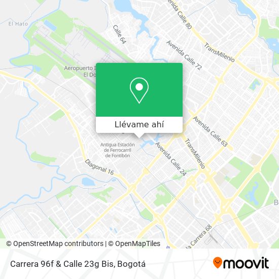 Mapa de Carrera 96f & Calle 23g Bis