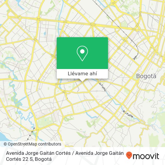 Mapa de Avenida Jorge Gaitán Cortés / Avenida Jorge Gaitán Cortés 22 S