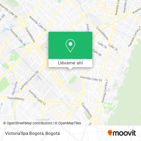 Mapa de Victoria'Spa Bogotá