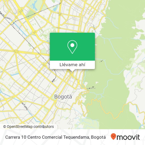 Mapa de Carrera 10 Centro Comercial Tequendama