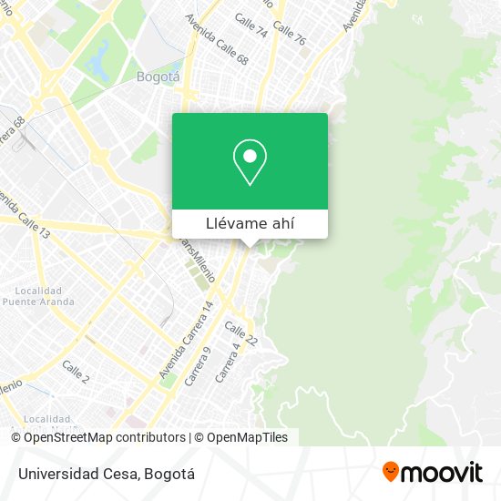 Mapa de Universidad Cesa