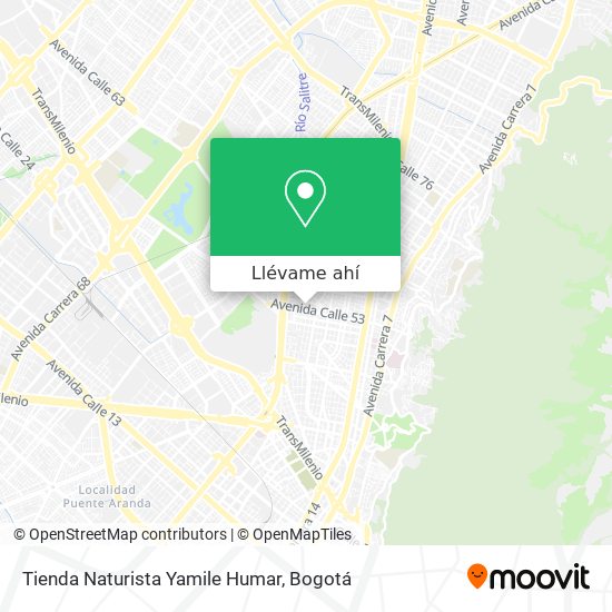 Mapa de Tienda Naturista Yamile Humar