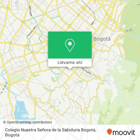 Mapa de Colegio Nuestra Señora de la Sabiduría Bogotá