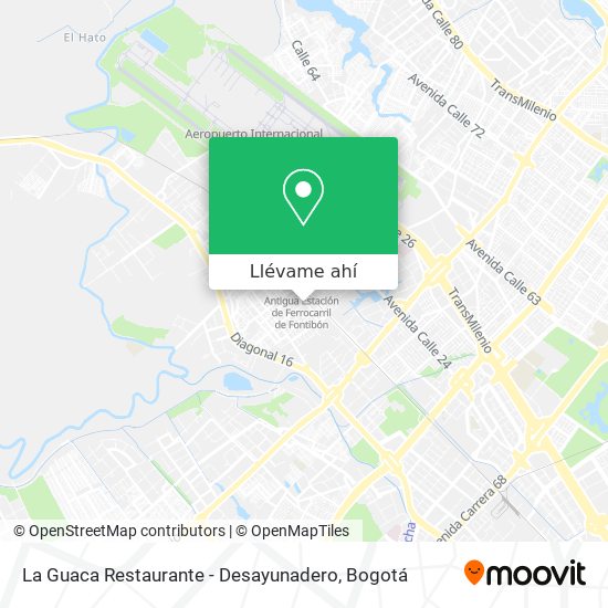 Mapa de La Guaca Restaurante - Desayunadero