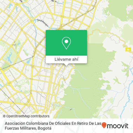 Mapa de Asociación Colombiana De Oficiales En Retiro De Las Fuerzas Militares