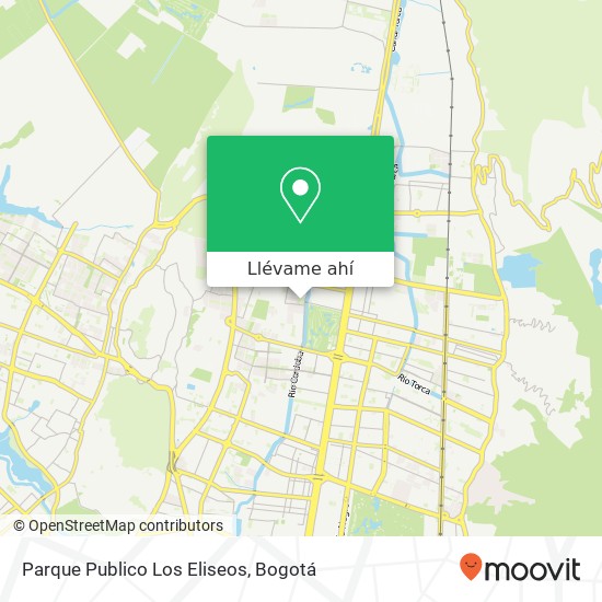 Mapa de Parque Publico Los Eliseos
