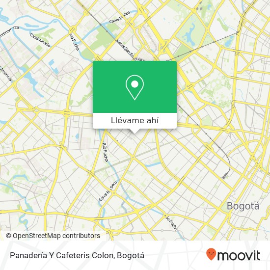 Mapa de Panadería Y Cafeteris Colon