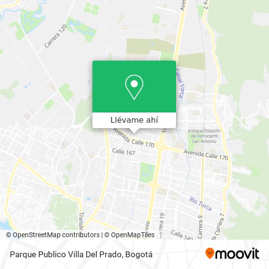 Mapa de Parque Publico Villa Del Prado