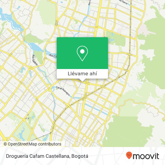 Mapa de Droguería Cafam  Castellana