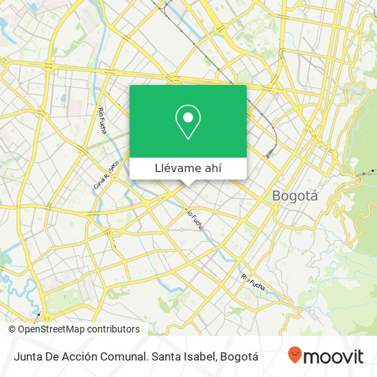 Mapa de Junta De Acción Comunal. Santa Isabel
