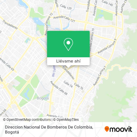 Mapa de Direccion Nacional De Bomberos De Colombia