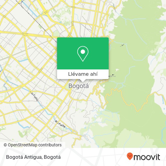 Mapa de Bogotá Antigua