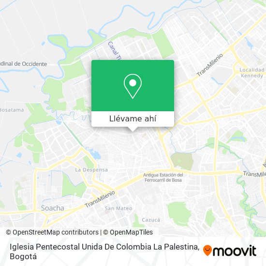 Mapa de Iglesia Pentecostal Unida De Colombia La Palestina