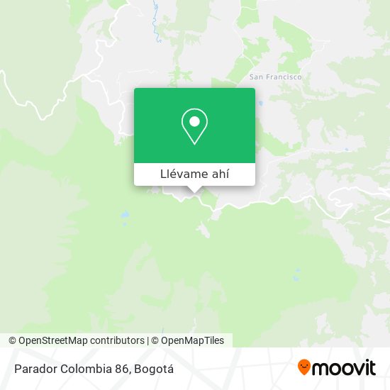 Mapa de Parador Colombia 86