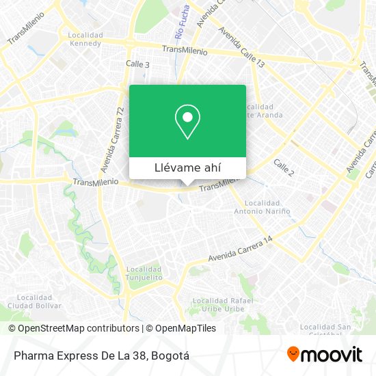 Mapa de Pharma Express De La 38