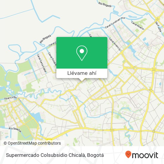 Mapa de Supermercado Colsubsidio Chicalà