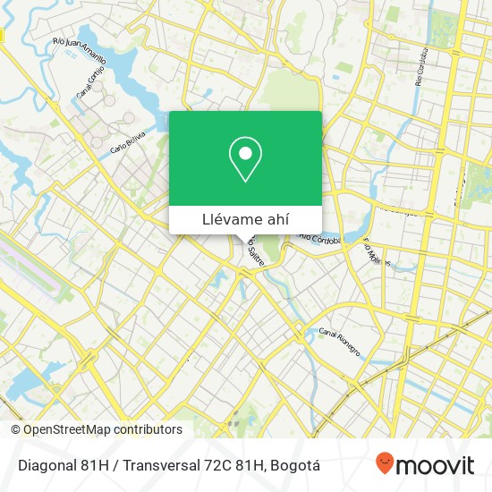 Mapa de Diagonal 81H / Transversal 72C 81H