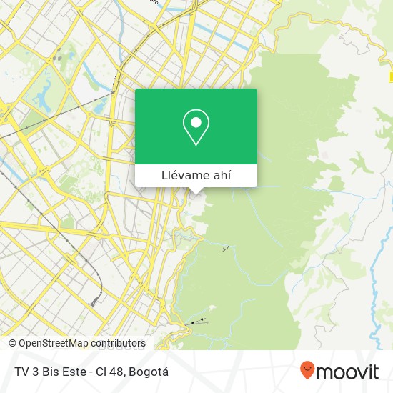Mapa de TV 3 Bis Este - Cl 48
