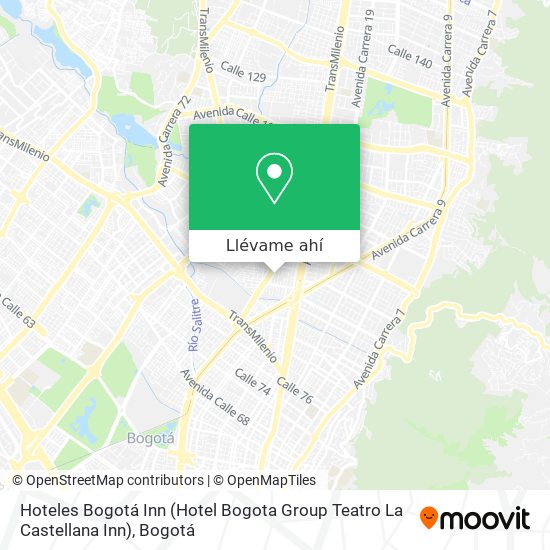 Mapa de Hoteles Bogotá Inn (Hotel Bogota Group Teatro La Castellana Inn)