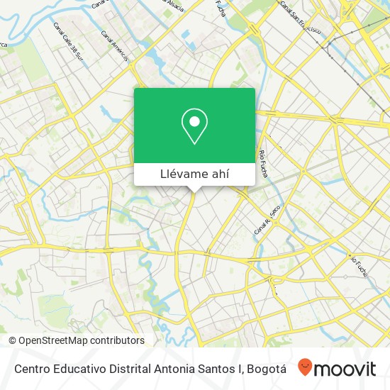 Mapa de Centro Educativo Distrital Antonia Santos I