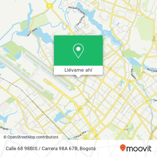 Mapa de Calle 68 98BIS / Carrera 98A 67B