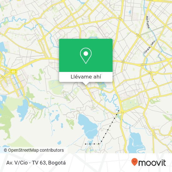 Mapa de Av. V/Cio - TV 63