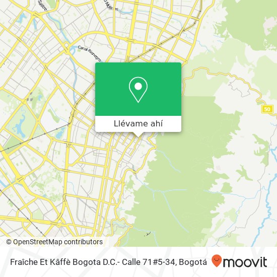 Mapa de Fraîche Et Kâffè Bogota D.C.- Calle 71#5-34