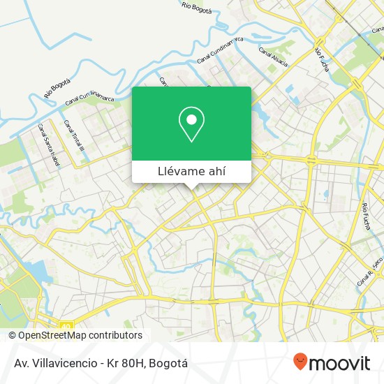 Mapa de Av. Villavicencio - Kr 80H