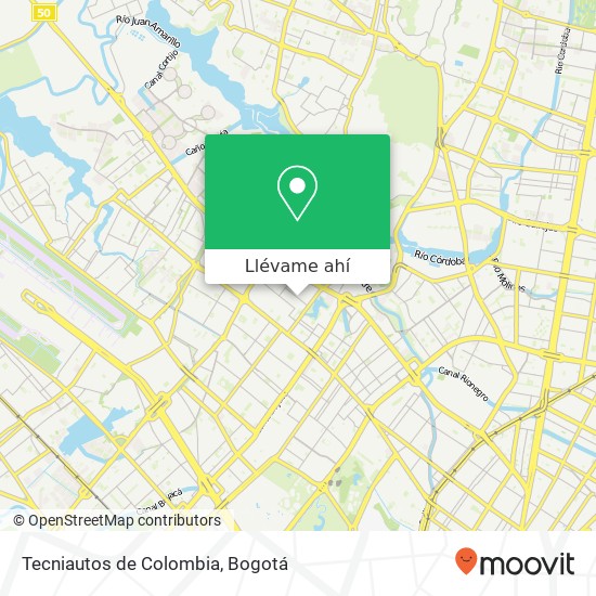 Mapa de Tecniautos de Colombia