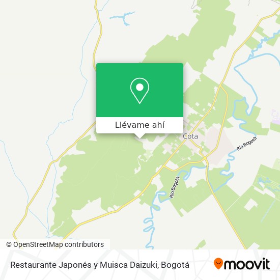 Mapa de Restaurante Japonés y Muisca Daizuki