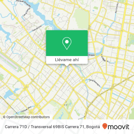 Mapa de Carrera 71D / Transversal 69BIS Carrera 71